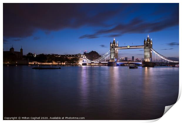 Tower Bridge at Twilight  Print by Milton Cogheil