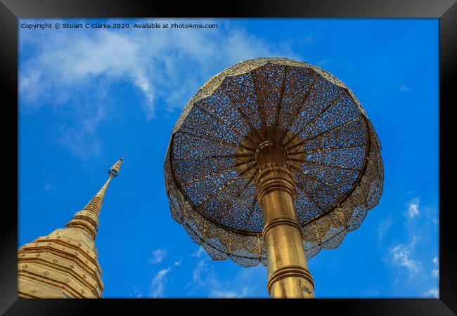 Wat Phra That Doi Suthep temple Framed Print by Stuart C Clarke