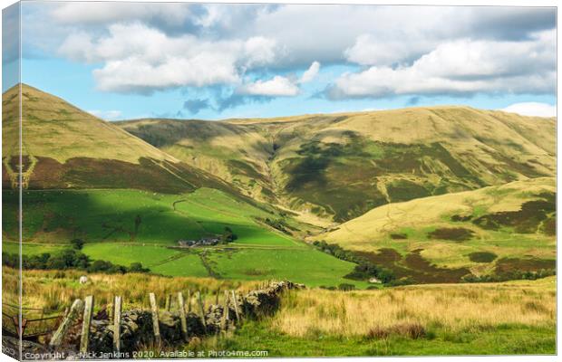 The Howgill Fells in Cumbria North West England Canvas Print by Nick Jenkins