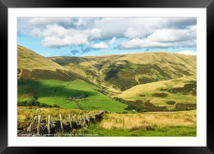 The Howgill Fells in Cumbria North West England Framed Mounted Print by Nick Jenkins
