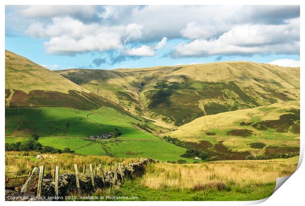 The Howgill Fells in Cumbria North West England Print by Nick Jenkins