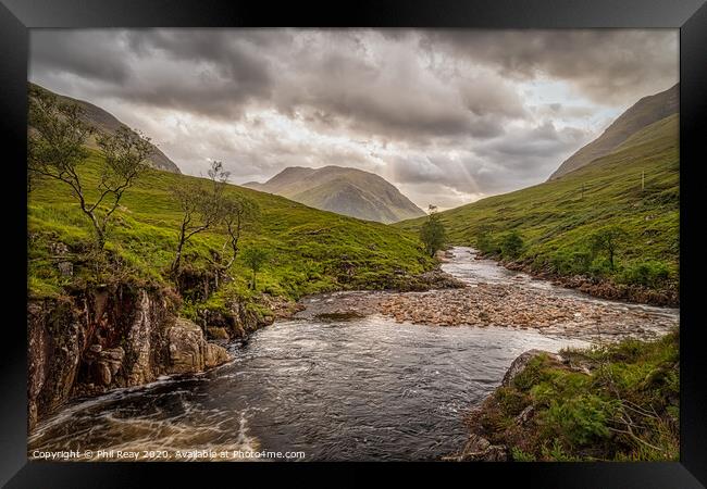 The River Etive Framed Print by Phil Reay