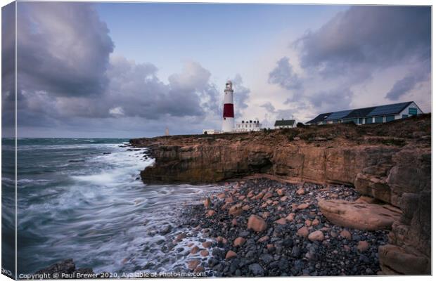 Portland Bill Lighthouse  Canvas Print by Paul Brewer