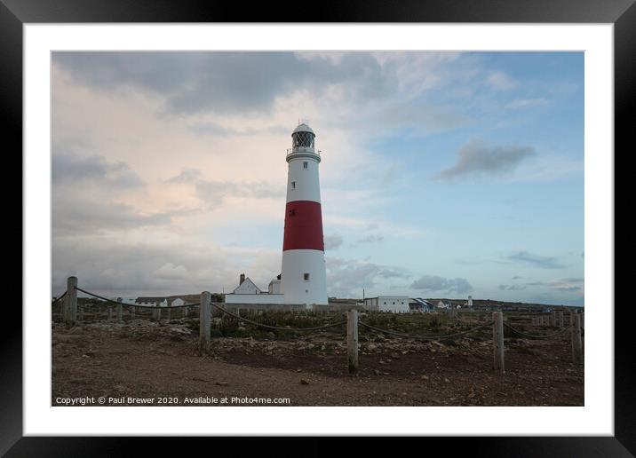 Portland Bill Lighthouse  Framed Mounted Print by Paul Brewer