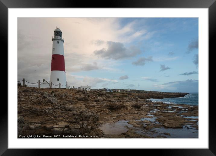 Portland Bill Lighthouse  Framed Mounted Print by Paul Brewer