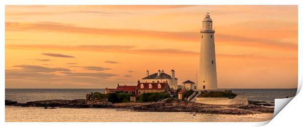 St. Mary's sunset Panorama Print by Naylor's Photography