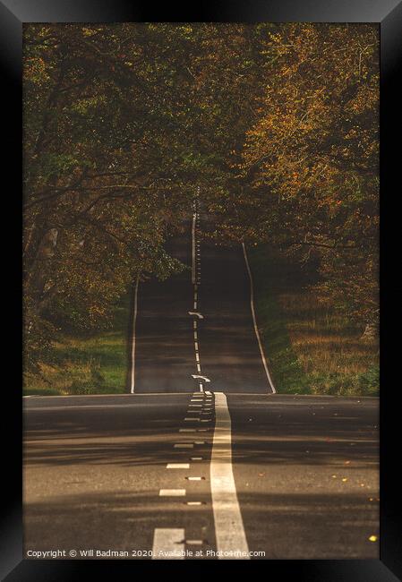 Empty road Framed Print by Will Badman