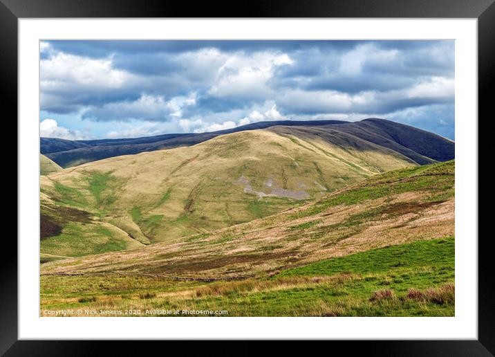 The Howgill Fells in Cumbria North West England Framed Mounted Print by Nick Jenkins