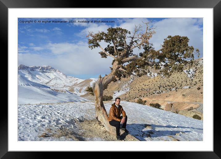 Outdoor , the beauty of mountain in winter, Framed Mounted Print by Ali asghar Mazinanian
