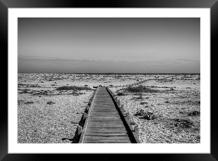 Dungeness Boardwalk to the Sea Framed Mounted Print by Chris Thaxter