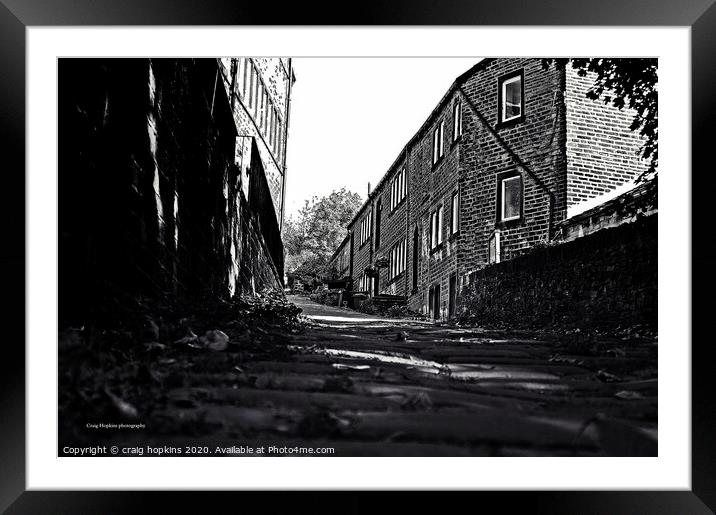 Cobbled street Framed Mounted Print by craig hopkins