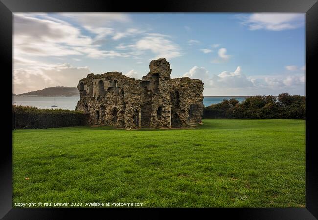 Sandsfoot Castle Weymouth Framed Print by Paul Brewer