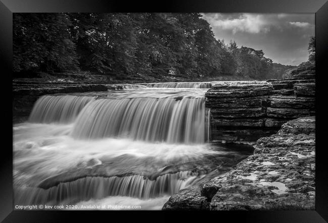 Aysgarth in Monochrome. Framed Print by kevin cook