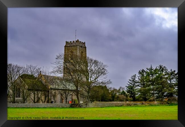 St Andrews Church, Bacton Framed Print by Chris Yaxley