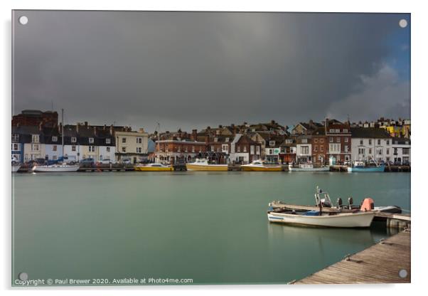 Weymouth Harbour Acrylic by Paul Brewer