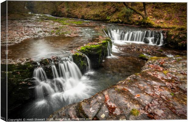 Horseshoe Falls, Pontneddfechan Canvas Print by Heidi Stewart