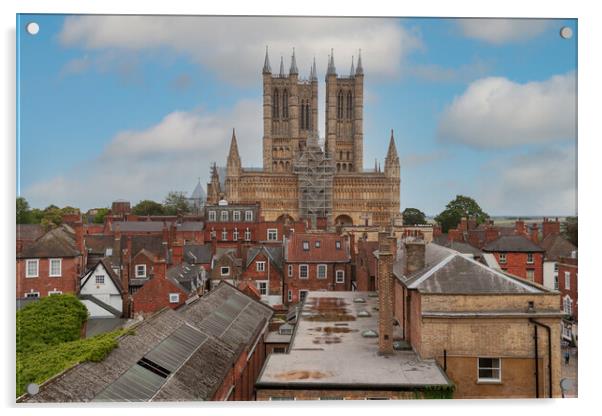 Majestic Lincoln Cathedral Acrylic by Kevin Snelling