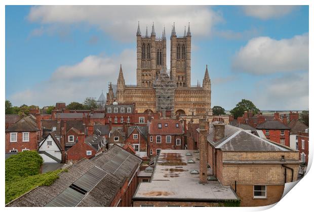 Majestic Lincoln Cathedral Print by Kevin Snelling