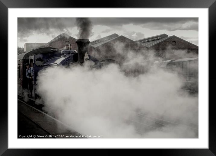 Steam Train at Chasewater Framed Mounted Print by Diane Griffiths