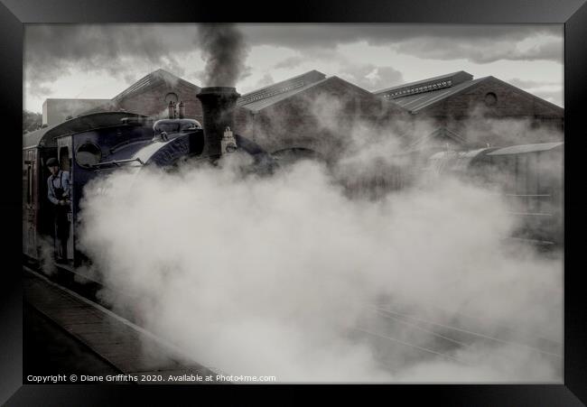 Steam Train at Chasewater Framed Print by Diane Griffiths