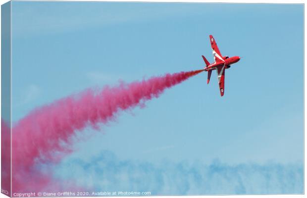The Red Arrows at Kent County Show Canvas Print by Diane Griffiths
