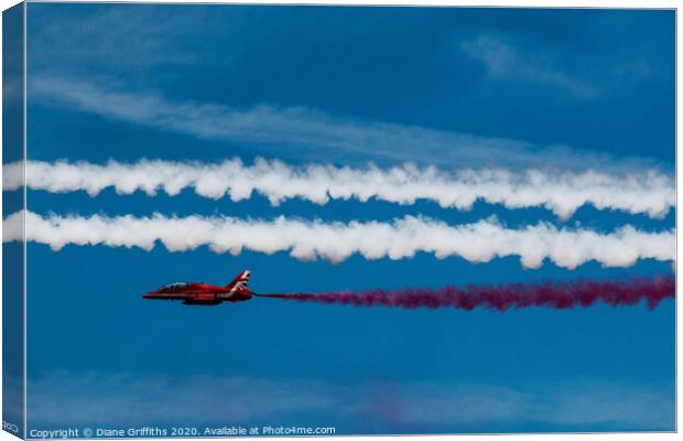 The Red Arrows at Kent Country Show Canvas Print by Diane Griffiths