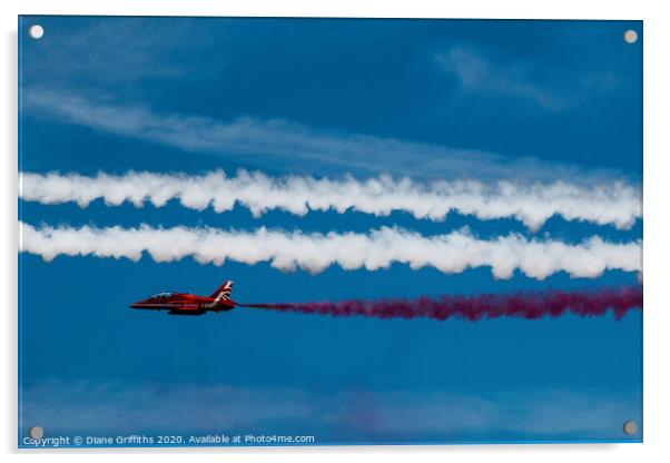 The Red Arrows at Kent Country Show Acrylic by Diane Griffiths