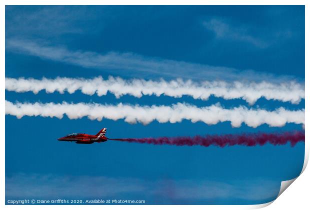 The Red Arrows at Kent Country Show Print by Diane Griffiths