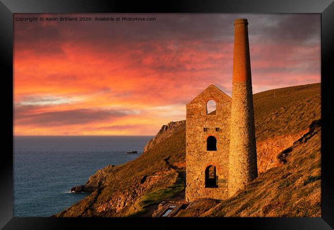 tin mine cornwall Framed Print by Kevin Britland