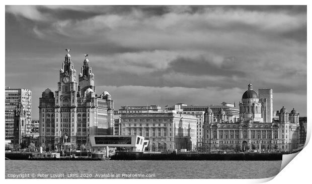 Liverpool Waterfront - The Three Graces Print by Peter Lovatt  LRPS