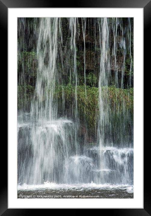 The lower section of the Upper Ddwli Waterfall  Framed Mounted Print by Nick Jenkins