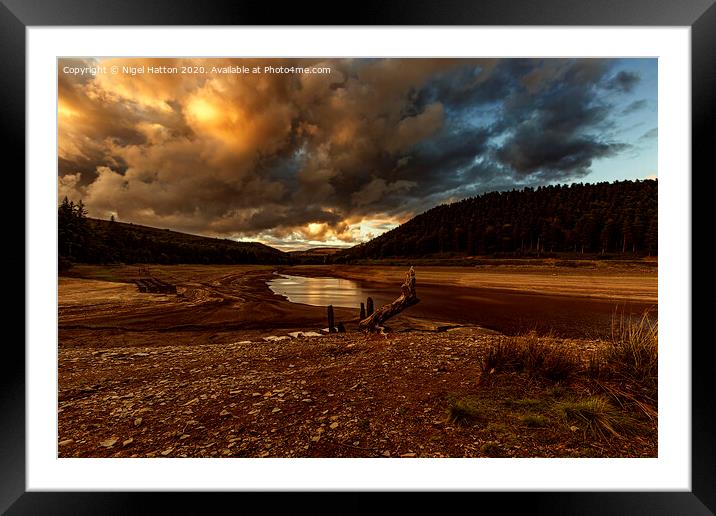 Low Water At Derwent Framed Mounted Print by Nigel Hatton