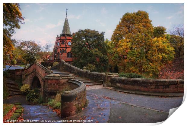 The Dell and Lyceum, Port Sunlight, Wirral Print by Peter Lovatt  LRPS