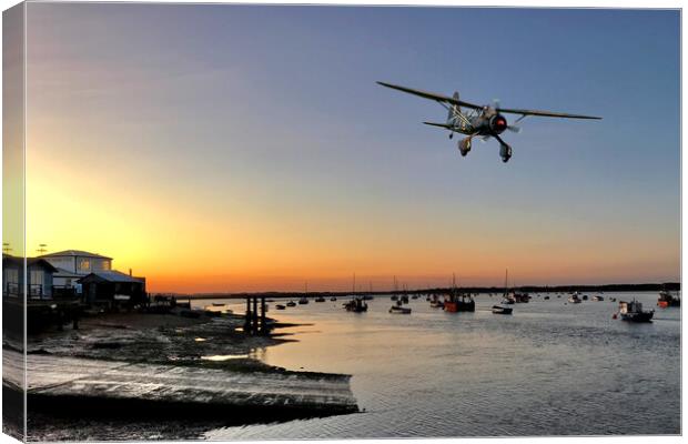 Lysander leaving by the River Deben Canvas Print by David Stanforth
