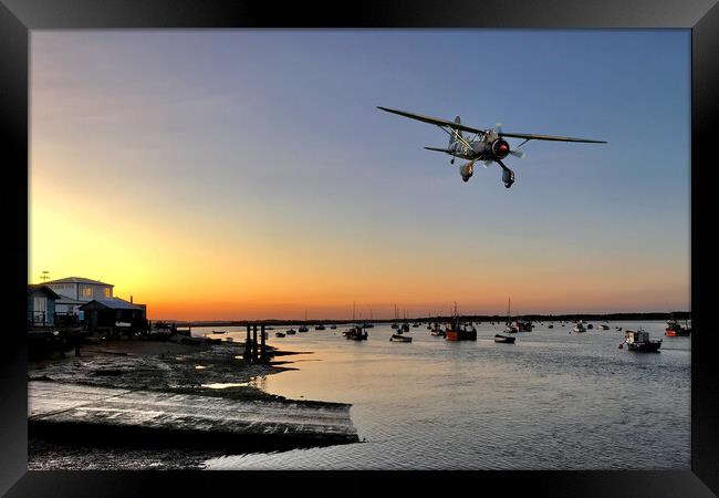 Lysander leaving by the River Deben Framed Print by David Stanforth