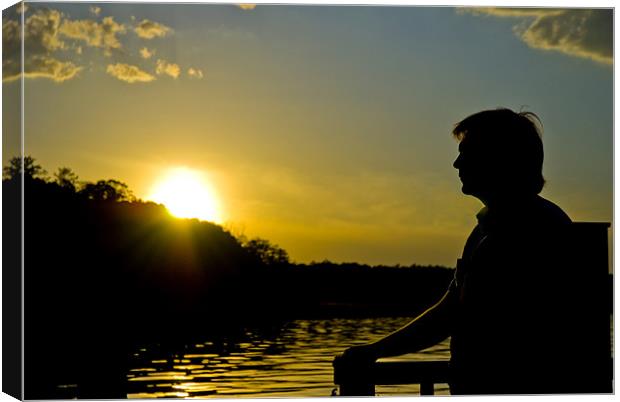 Sunset on a man Canvas Print by Nathan Wright