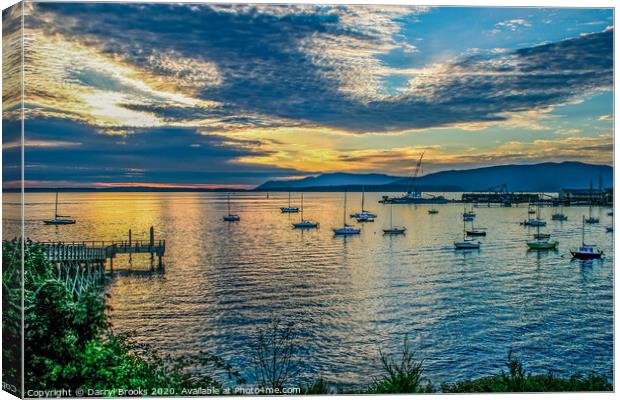 Sunset in the Bay Canvas Print by Darryl Brooks