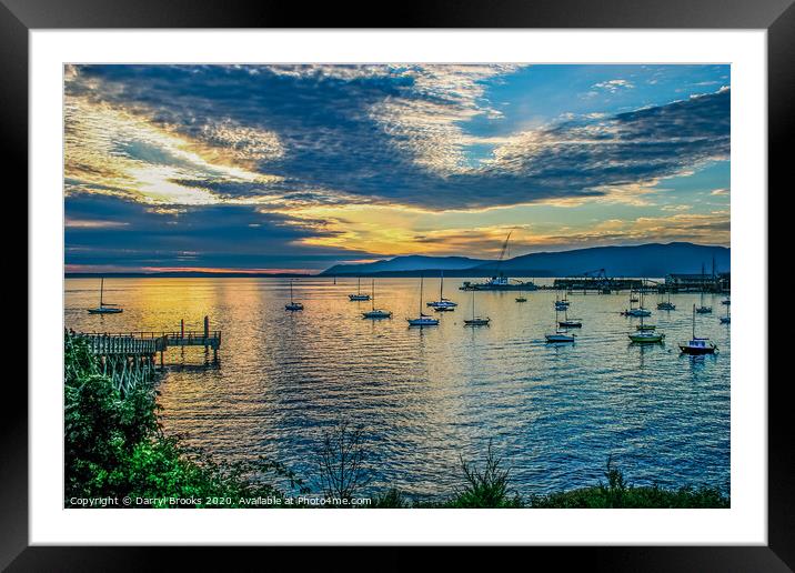 Sunset in the Bay Framed Mounted Print by Darryl Brooks