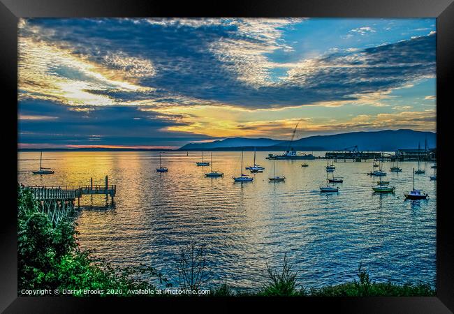 Sunset in the Bay Framed Print by Darryl Brooks