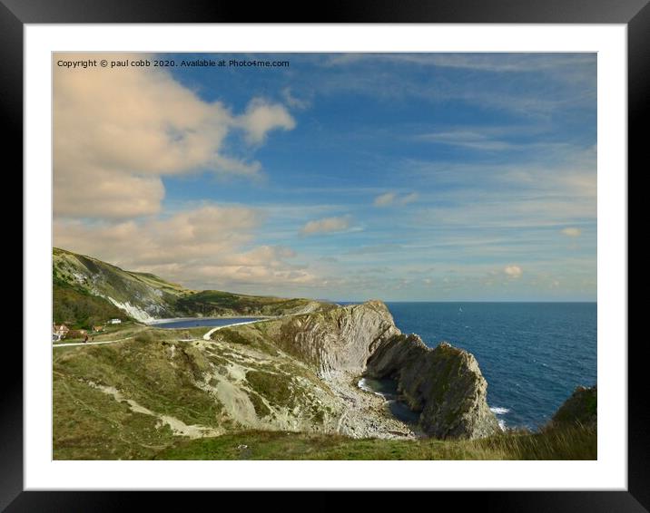 Lulworth cove. Framed Mounted Print by paul cobb