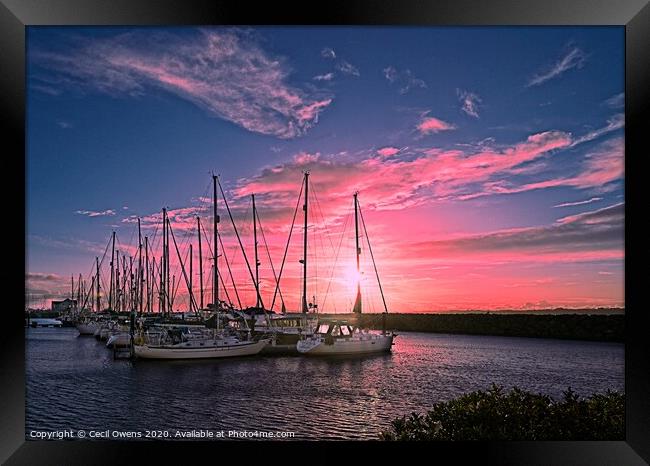 Marina Framed Print by Cecil Owens