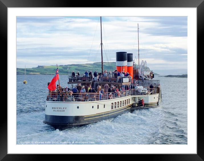 The "Waverley" Heads for The Isle of Arran Framed Mounted Print by Charles Kelly