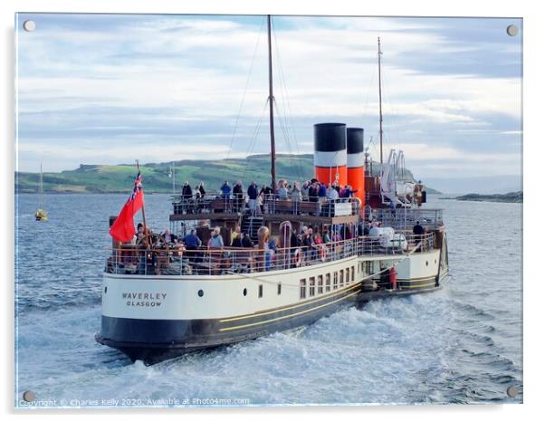 The "Waverley" Heads for The Isle of Arran Acrylic by Charles Kelly