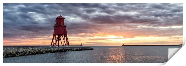Sunrise at South Shields Print by Northeast Images