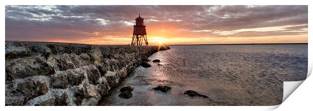 Sunrise at South Shields Print by Northeast Images