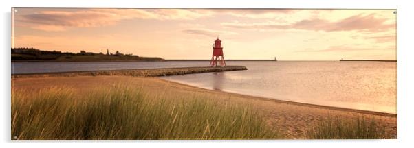 A view of South Shields taken at sunrise. Acrylic by Northeast Images