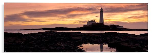 St Mary`s Lighthouse Acrylic by Northeast Images