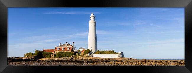 St. Mary's Lighthouse Framed Print by Northeast Images