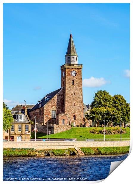 Old High Church in Inverness Print by Karol Kozlowski