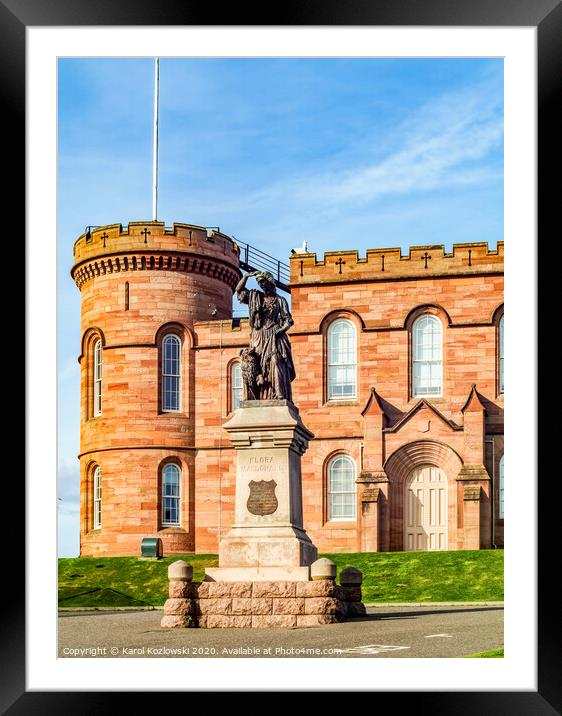 Inverness Castle Framed Mounted Print by Karol Kozlowski